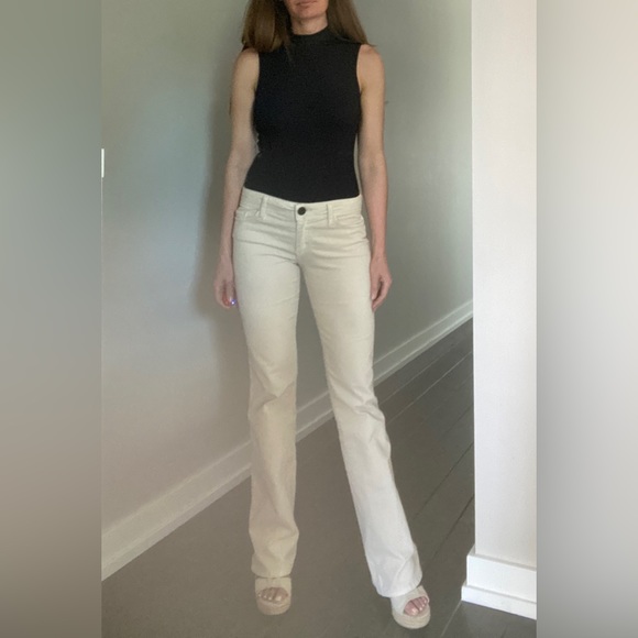 Bright Cream Sanctuary Velvet Bootcut Jeri Pants. - Picture 2 of 10